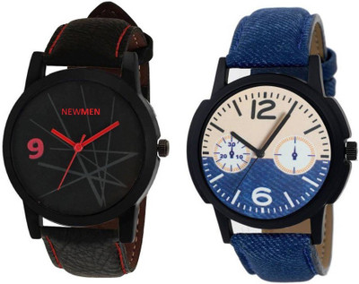 

Newman AJ Stylish Red Simple Black & White & Multi Dial Analog Watch - Men's & Boys Watch - For Men