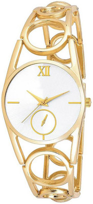 

Icon Fashion gold bracelet strap ring chronograph pattern watch Watch - For Girls