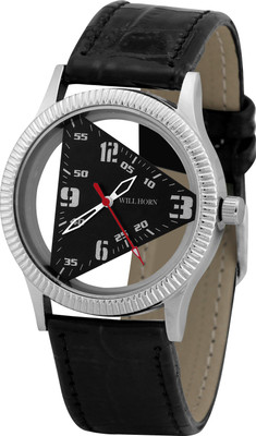 

WILL HORN WH-9006 Triangle Black Stylish Wrist Watch Watch - For Boys