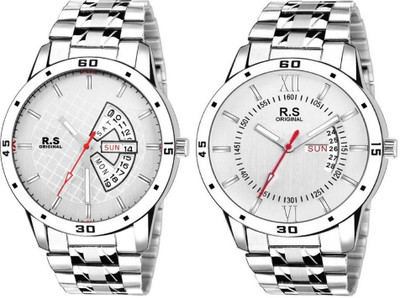 

R S Original RSO-4087 DAY AND DATE WHITE WATCH FOR MEN Watch - For Men