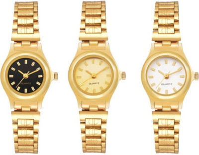 

SD SHOP B€$T G0LD€N C0MB0 P@©K 0F 3 B€AUT|FUL G0LD WH|T€ & BL@CK D|LE SD-N03 Watch - For Women