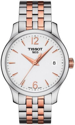 

Tissot MN-T063.210.22.037.01 Tradition White Dial Stainless Steel Ladies Watch - For Women