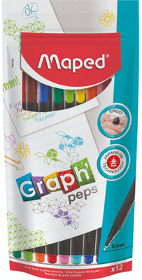 

Maped Graph'Peps - Fineliners 12 Colors Pouch