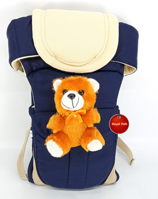 

Aayat Kids Teddy Bear 12 Baby Carrier(Dark Blue, Front Carry facing in)