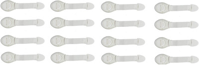 

Royalkart Baby Safety Lock Latch for Drawer Kitchen Cupboard Machine Refrigerator fridge for Child Infant Toddler (Pack Of 16)(White)