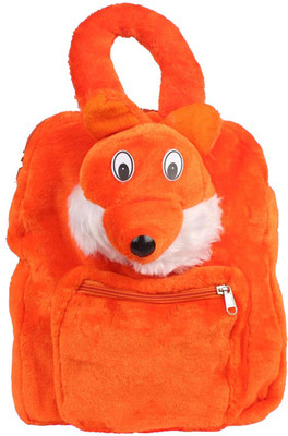 

Aliado Faux Fur Orange Coloured Zipper Backpack P95V694 School Bag(Orange, 5 inch)
