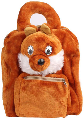 

Aliado Faux Fur Brown Coloured Zipper Backpack P93V694 School Bag(Brown, 5 inch)