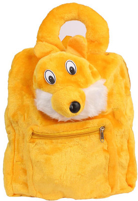 

Aliado Faux Fur Yellow Coloured Zipper Backpack P97V694 School Bag(Yellow, 5 inch)