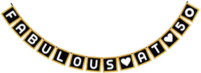 

PARTY PROPZ Fabulous 50Th Birthday Banner Banner(6 ft, Pack of 1)