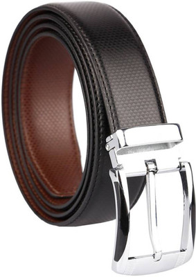 

Swisx Men Black, Brown Synthetic Reversible Belt