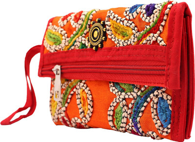 

Craft Trade Party Orange Clutch