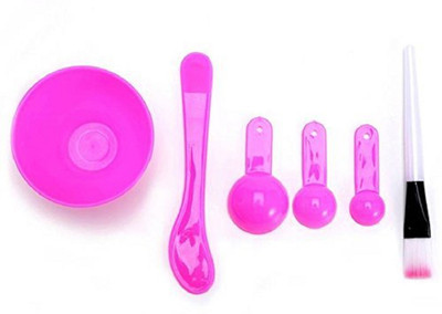 

Prime Bleach Bowl, Spoon And Brush Set For Men And Women,(Set of 6)