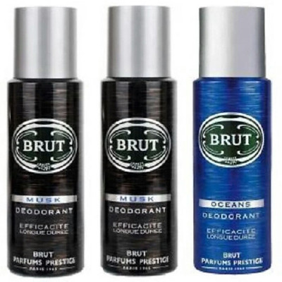 

Brut MUSK AND OCEANS Deodorant Spray - For Men(600 ml, Pack of 3)
