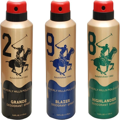 

Beverly Hills Polo Club GRANDE,BLAZER AND HIGHLANDER Deodorant Spray - For Men(525 ml, Pack of 3)