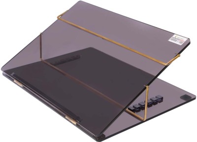 RASPER 2 Compartments Acrylic Writing Desk Acrylic Table Top Elevator (BIG Size 24x18 Inches) Heaviest Quality 12MM With 1 Year Warranty(Smoke Black)