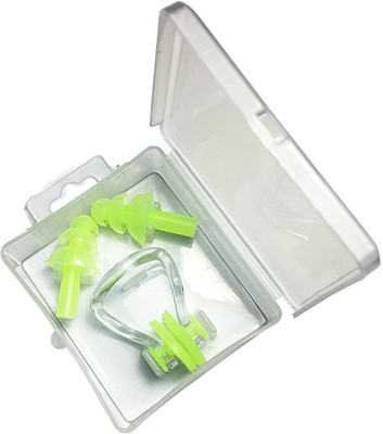 

QUINERGYS ™ Emerald - Best Selling Silicone Ear Plugs and Nose Clip Combo Set by INFINIT3 SWIM. Super Soft Silicone Ear plugs Great for swimming outdoor activities Ear Plug & Nose Clip(Green)