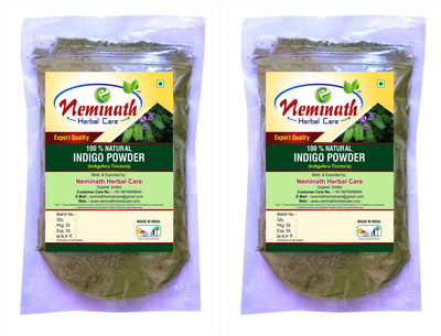 

Neminath Herbal Care 100% Natural Indigo Leaves (Indigofera Tinctoria) Powder Combo As Hair Colorant Naturally (200Grams)(200 g)