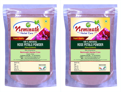 

Neminath Herbal Care 100% Natural Rose Petals (Rosa Centifolia) Powder For Glowing Pink Skin Naturally (Pack Of 2) (200 Grams)(200 g)