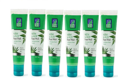 

Astaberry Neem & Aloe Face wash (With Lemon & Basil Extracts)Pack of 6 Face Wash(360 ml)