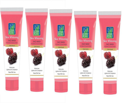 

Astaberry Skin Whitening face wash (With Mulberry & Liquorice Extraxt) Pack of 5 Face Wash(300 ml)
