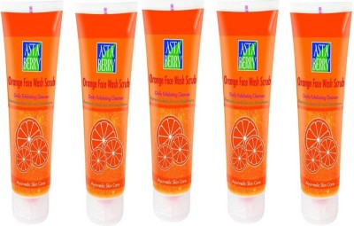 ASTABERRY Orange Face wash 100ml(Daily Exfoliating Cleanser) Pack of 5 Face Wash(500 ml)