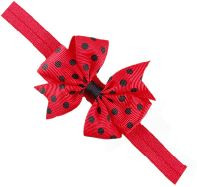 

ADS_Trendyzones Baby Headbands Hairband Grosgrain Ribbon Boutique Dotted Bow Bowknot for Girls Newborn Teens Infant Toddler hair band Head Band, Hair Band(Red)