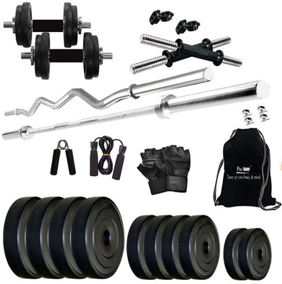 

Protoner 20 Kg PVC Home Gym Set with String Bag Home Gym Combo(20 - 40 kg)