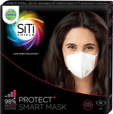 

Dettol SiTi Shield Protect Plus N95 Anti Pollution Smart (Medium) Mask