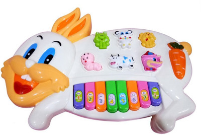 

Happiesta Musical Keyboard Rabbit Toy for Learning with Good Sound(Red, Yellow)