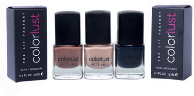 

Colorlust Matte Nails Mocha Brown Gingerbread Brown & Charcoal Black charcoal black matte, Mocha Brown matte, Gingerbread Brown Matte(Pack of 3)