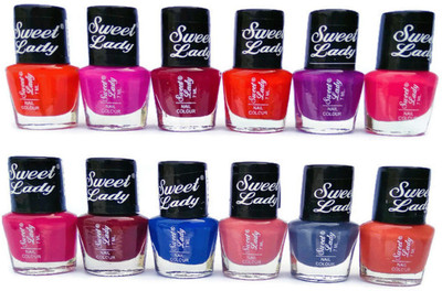 

Sweet Lady Nail Polish Nail Paint Kit Multi color shade Matt Finish X7B( Set Of 12 Combo) Multicolor(Pack of 12)