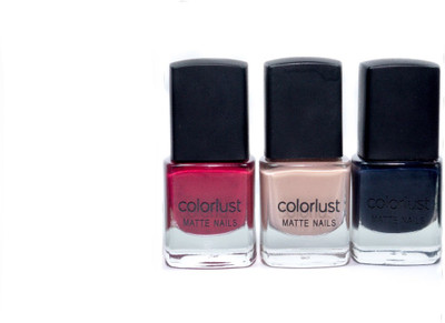 

Colorlust Matte Nailpolish Red Brown Black Red, Brown, Black(Pack of 3)