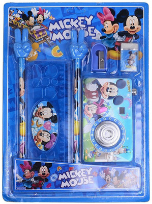 

INAAYA Pencil Box Mickey Mouse Art Plastic Pencil Box(Set of 6, Multicolor)
