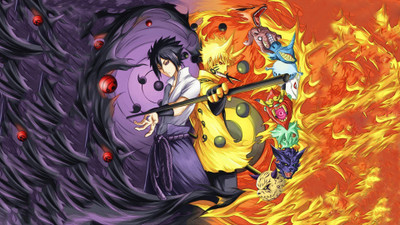 

Akhuratha Anime anime-naruto-shippuuden-naruto-uzumaki-naruto-uchiha-sasuke Wall Poster Paper Print(12 inch X 18 inch, Rolled)