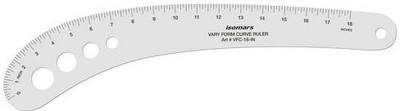 

Isomars Vary Form Curve Ruler - 18" Quilting Stencil(Pack of 1)