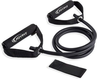 

JoyFit Toning Tube with Foam Handles, Door Anchor for Resistance Training, Gym, Fitness, Home Workout, Excercise Resistance Tube(Black)