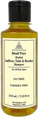 

Khadi Pure Herbal Saffron, Tulsi & Reetha Shampoo SLS-Paraben Free(210 ml)