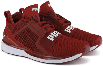 

Puma IGNITE Limitless Weave Running Shoes For Men(Maroon, Red dahlia-puma white