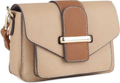 

E2O Women Casual Beige PU Sling Bag