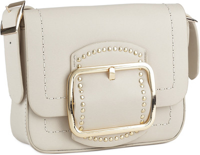 

E2O Women Casual White PU Sling Bag