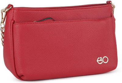 

E2O Women Casual Red PU Sling Bag