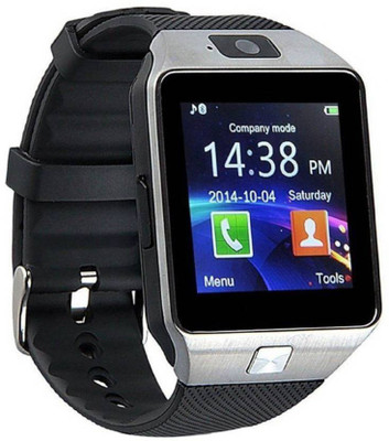 

Avmart DZ09-SMART WATCH SILVER13 Black Smartwatch(Silver Strap M)