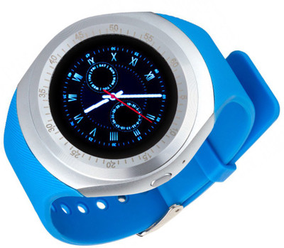

ALONZO Bluetooth Smartwatch Round with TouchScreen SIM Card Slot, Smart Watch Sports Fitness Compatible with iPhone Android Samsung Huawei Sony for Kids men Women Blue Smartwatch(Blue Strap Free Size)
