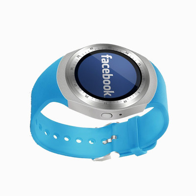 

ALONZO Smartwatch Round with TouchScreen SIM Card Slot Blue Smartwatch(Blue Strap Free Size)