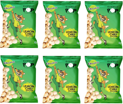 

Fitminis Lemon Chili Puffed Fox Nuts(180 g, Pack of 6)