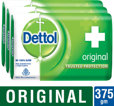 

Dettol Original Trusted Protection 125g x 3(375 g, Pack of 3)