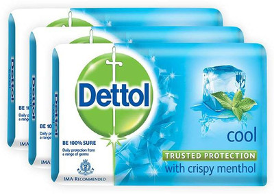 

Dettol Cool With Crispy Menthol Soap(375 g, Pack of 3)
