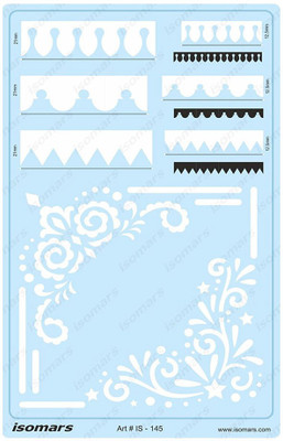 

Isomars Designing Template IS145 Stencil(Pack of 1, Engraved & Printing)