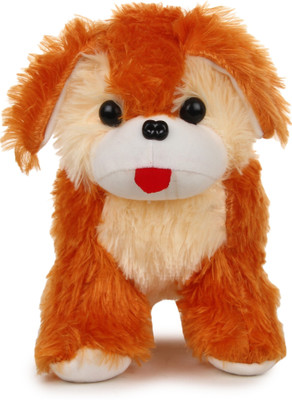 

Funny Teddy Cute small fur Puppy Dog Stuffed Toy Soft Plush Kids Birthday Gift - 21 cm(Brown)
