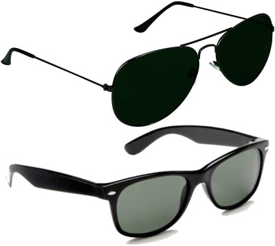 A K Daller Fashion Wayfarer Sunglasses(For Men & Women, Black)